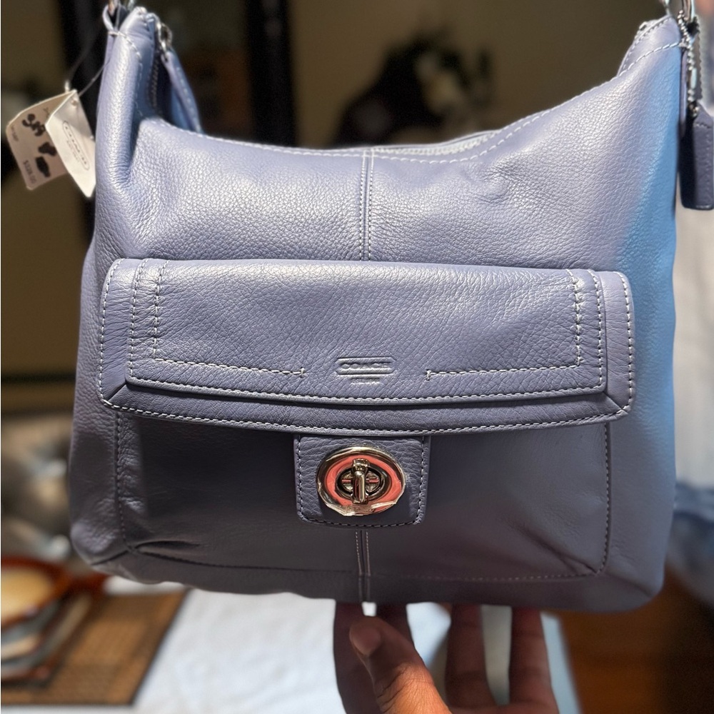 Coach Lavender Leather Shoulder Bag